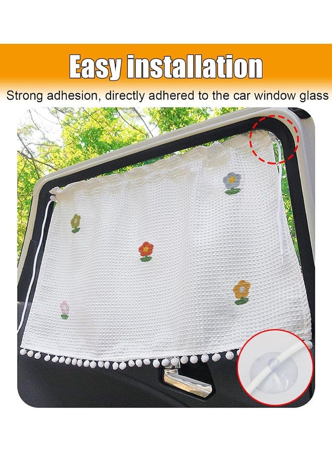 ستارة الخصوصية لنوافذ السيارة الجانبية للشمس للطفل - ظلال نافذة السيارة للحماية من الأشعة فوق البنفسجية مع كوب شفط للمقعد الخلفي - ظلال شاشة نوافذ للتخييم التلقائي لطيفة - Image 5